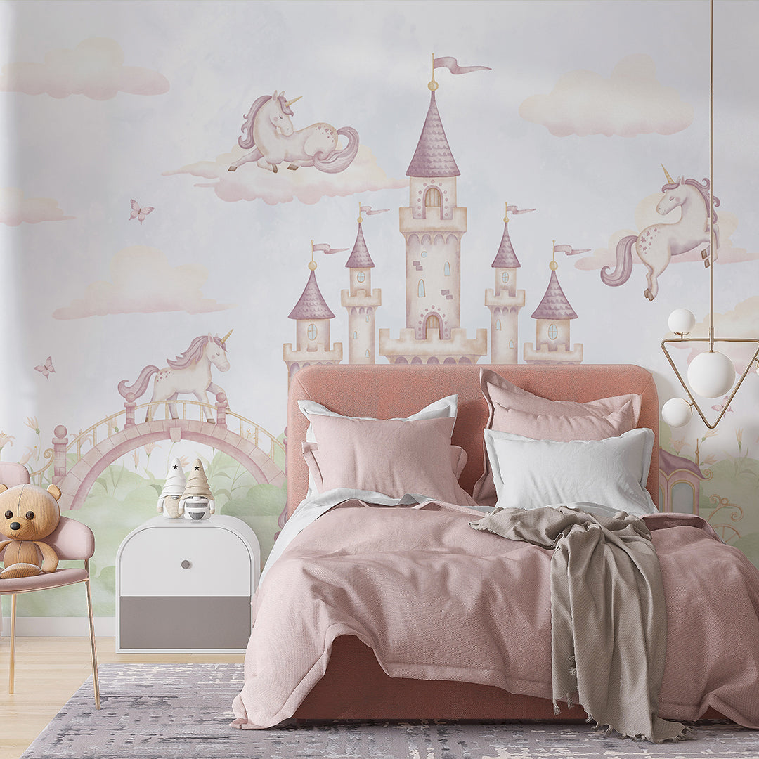 Pastel Magical Kingdom Wall Mural AM132