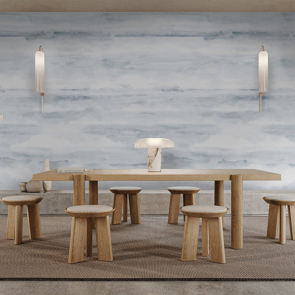 Blue Watercolor Wash Wall Mural AM173