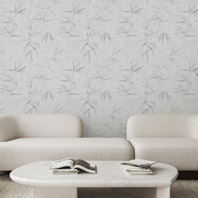 Gray Bamboo Leaves Wallpaper CC363