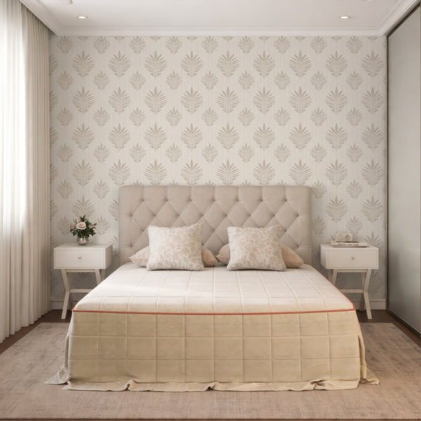 Neutral Leaf Wallpaper L027