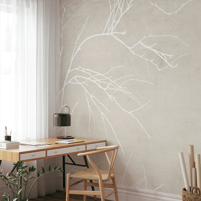 Neutral Tree Branch Wall Mural CCM205