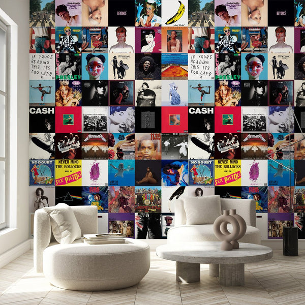 Album Covers Wall Mural CCM178 - CostaCover - Peel and stick Removable Wallpaper - Abstract - abstract lines - abstract mural
