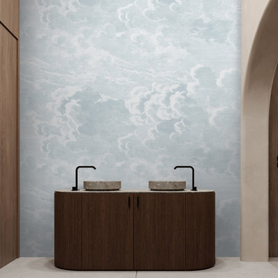 Blue Vintage Cloud Wall Mural AM170