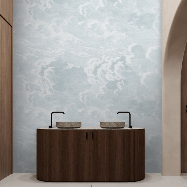 Blue Vintage Cloud Wall Mural AM170