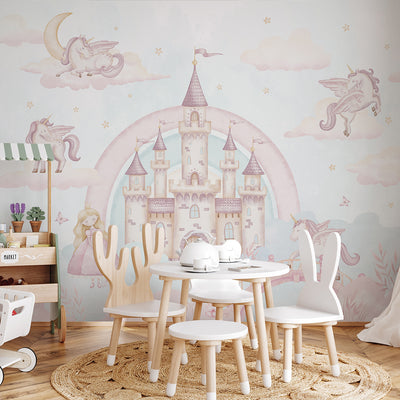 Pink Blue Magical Kingdom Wall Mural AM133