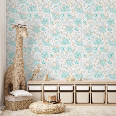 Turquoise Undersea World Wallpaper S101