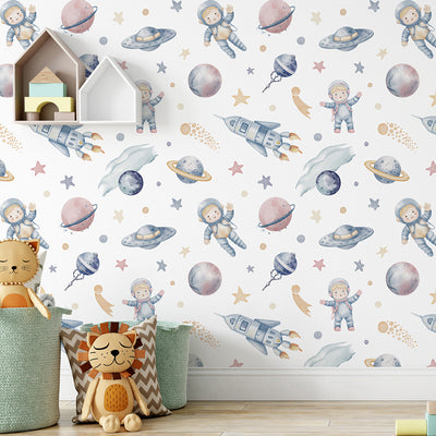 Astronauts & Spaceships Wallpaper S118