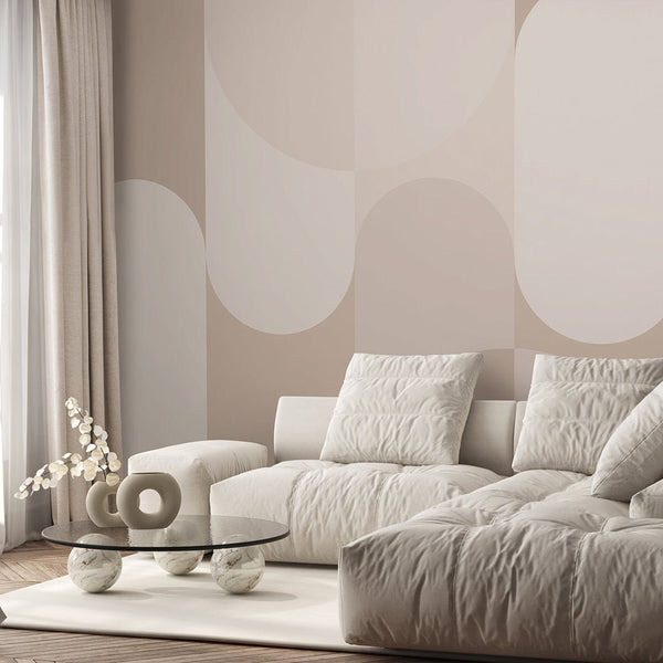 Abstract Beige Arches Wall Mural AM127 - CostaCover - Peel and stick Removable Wallpaper - Abstract - abstract mural - abstract paint