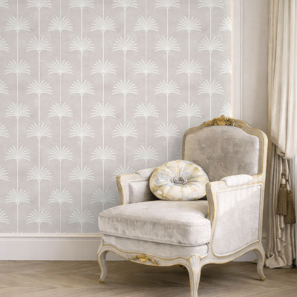 Blush Beige Palm Tree Wallpaper L008