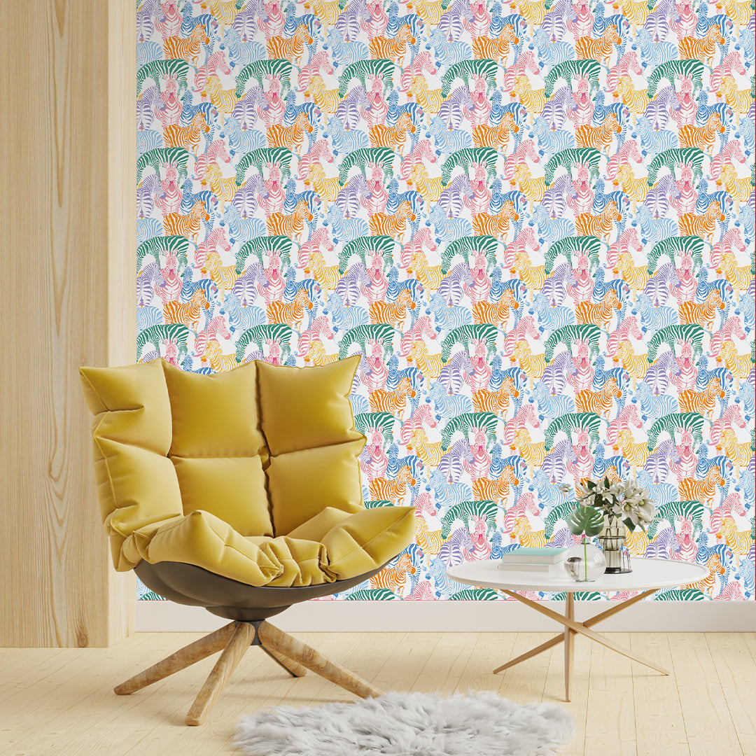 Colorful Zebra Wallpaper CC291