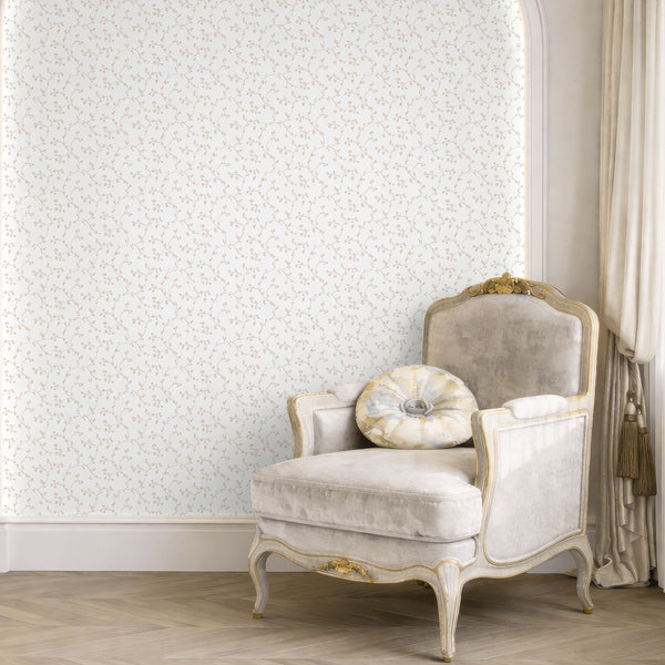 Neutral Floral Vine Wallpaper L110