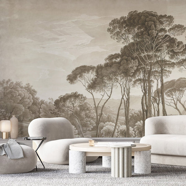 Vintage Italian Landscape Wall Mural AM083 - CostaCover - Peel and stick Removable Wallpaper - 3d wall painting - about walls - abstract wall art