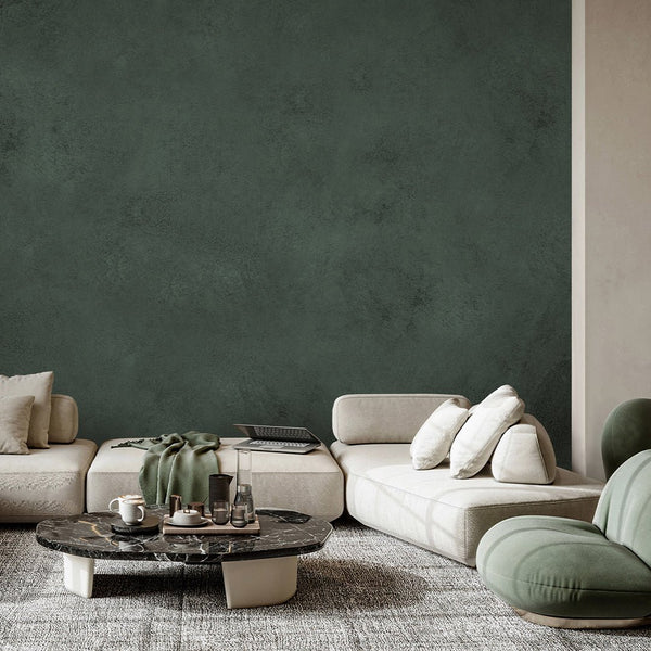 Green Plaster Wall Mural AM071 - CostaCover - Peel and stick Removable Wallpaper - about walls - Abstract Plaster - abstract wall art
