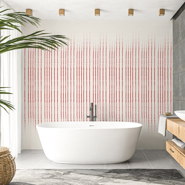 Red Vertical Stripes Wall Mural AM198