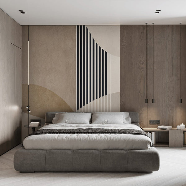 Geometric Abstract Brown Beige Wall Mural AM018 - CostaCover - Peel and stick Removable Wallpaper - about walls - Abstract - abstract arches