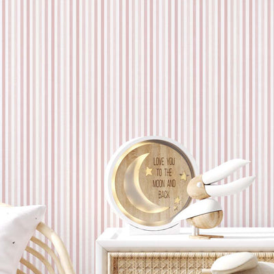 Pastel Pink Stripes Wallpaper S002