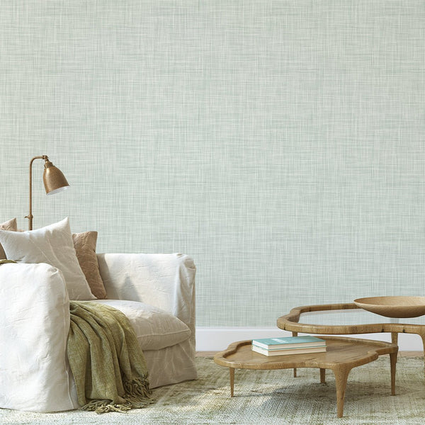 Green Linen Texture Wallpaper CC342 - CostaCover - Peel and stick Removable Wallpaper - Abstract - Abstract Labyrinth Lines - abstract lines