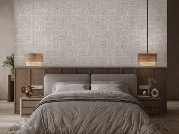 Beige Textured Stripes Wallpaper A010 - CostaCover - Peel and stick Removable Wallpaper - about walls - Abstract - abstract lines