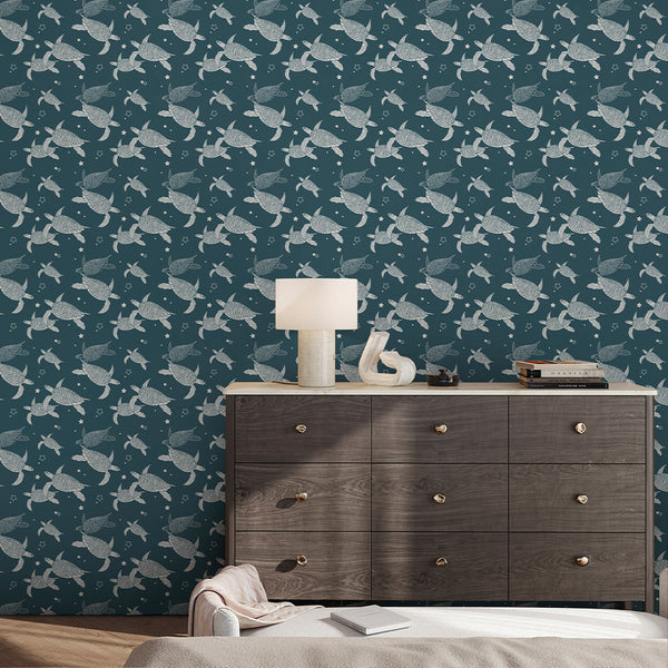 Blue Sea Turtle Wallpaper A119