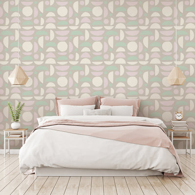 Abstract Pastel Colored Stones Self Adhesive Wallpaper W024