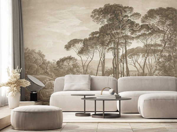 Vintage Italian Landscape Wall Mural AM083 - CostaCover - Peel and stick Removable Wallpaper - 3d wall painting - about walls - abstract wall art