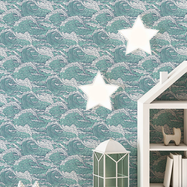 Japanese Ocean Wave Wallpaper A102