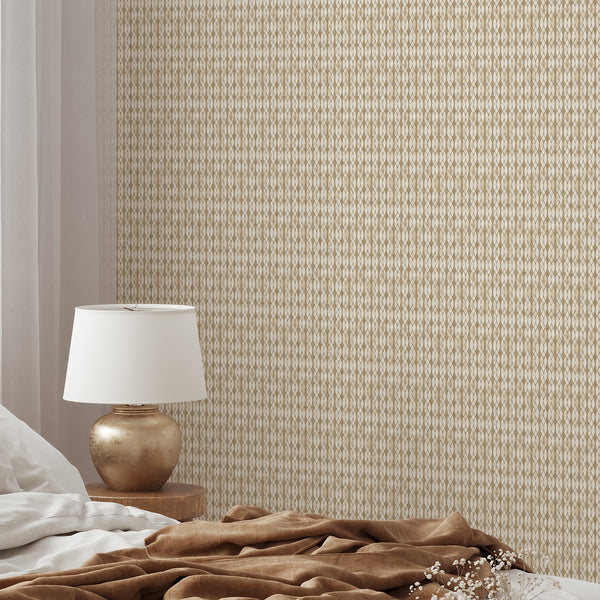 Warm Tan Geometric Wallpaper L075