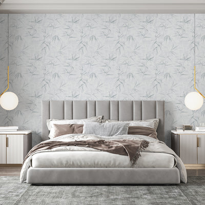 Gray Bamboo Leaves Wallpaper CC363