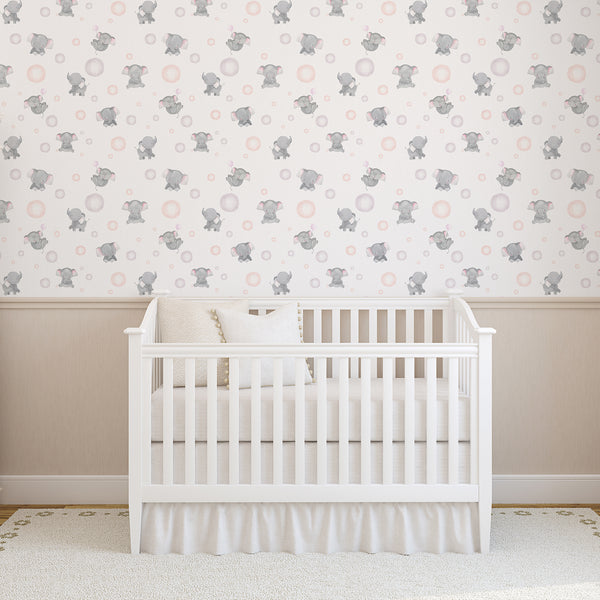 Elephant Nursery Wallpaper L139