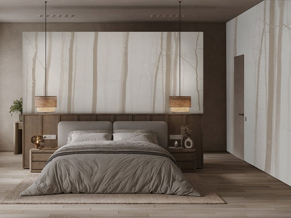 Beige Oriental Forest Wall Mural AM090 - CostaCover - Peel and stick Removable Wallpaper - about walls - abstract forest - abstract wallpaper