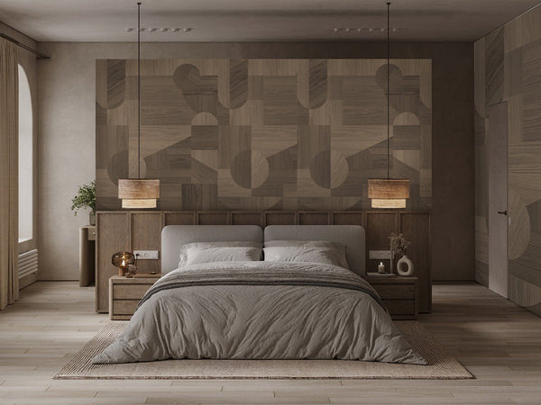 Walnut Wood Texture Wall Mural AM095 - CostaCover - Peel and stick Removable Wallpaper - about walls - Abstract - abstract lines