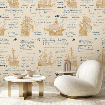 Vintage Pirate Map Wallpaper A121
