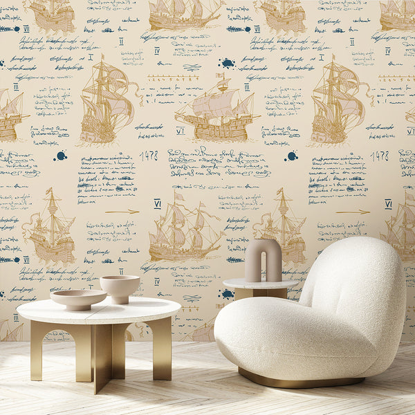 Vintage Pirate Map Wallpaper A121