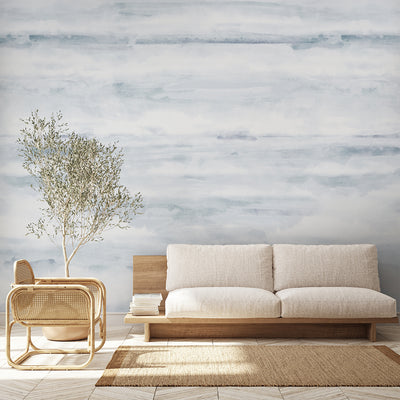 Blue Watercolor Wash Wall Mural AM173