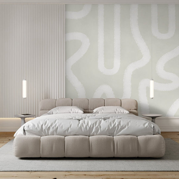 Light Pistachio Lines Wall Mural AM044 - CostaCover - Peel and stick Removable Wallpaper - about walls - Abstract - abstract lines