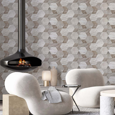 Marble Honeycomb Mosaic Wallpaper A021