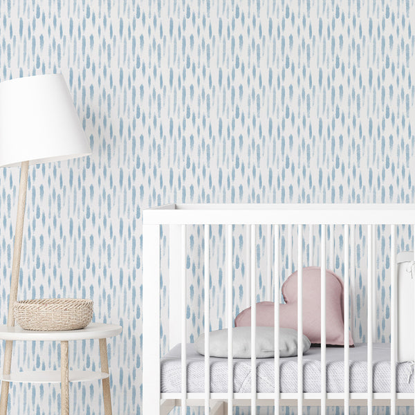 Blue Watercolor Raindrop Wallpaper A105