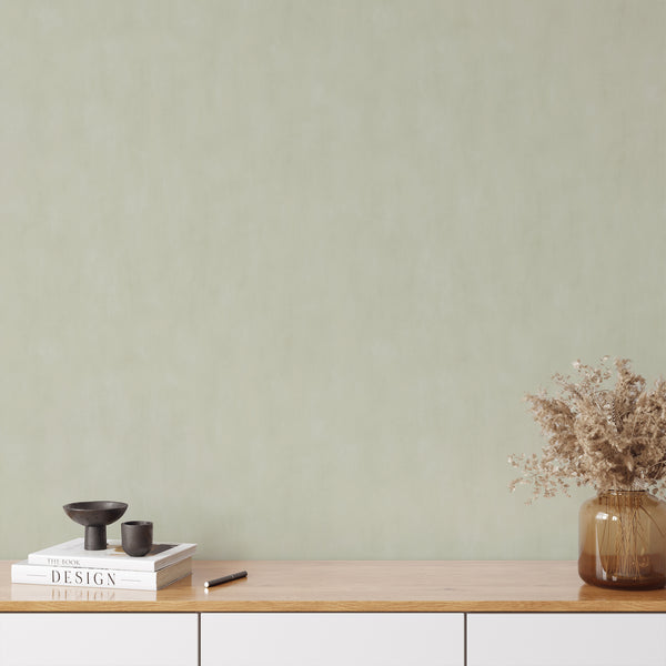 Light Green Plaster Look Wallpaper S150