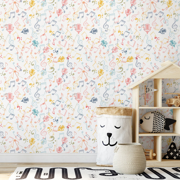 Colorful Music Notes Wallpaper S135
