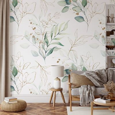 Eucalyptus Leaves & Branches Wallpaper CC227
