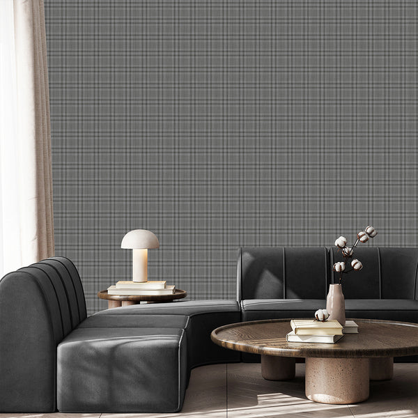 Gray Plaid Wallpaper S139