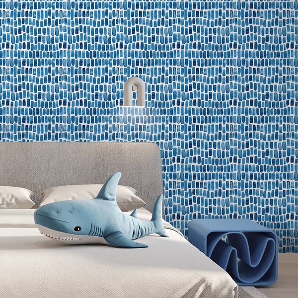 Blue Brushstroke Wallpaper A106