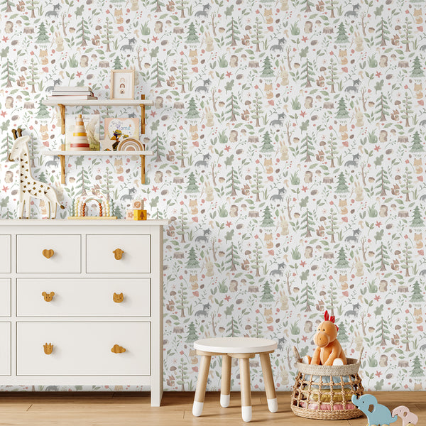 Woodland Nursery Wallpaper L134