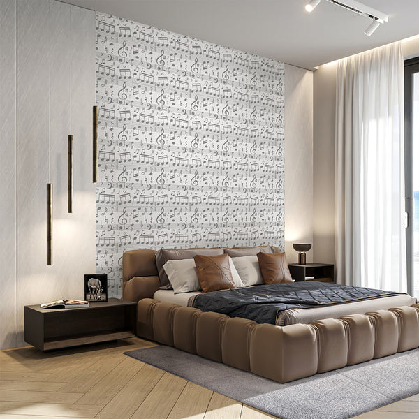 Gray Sheet Music Wallpaper S136