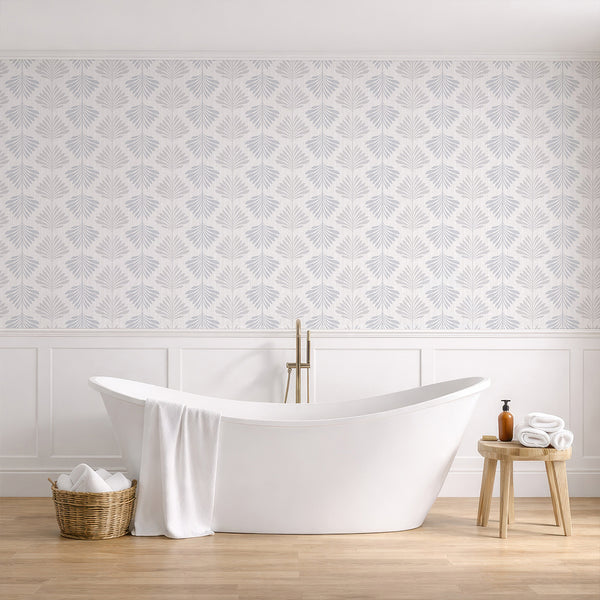 Neutral Palm Leaf Wallpaper L014