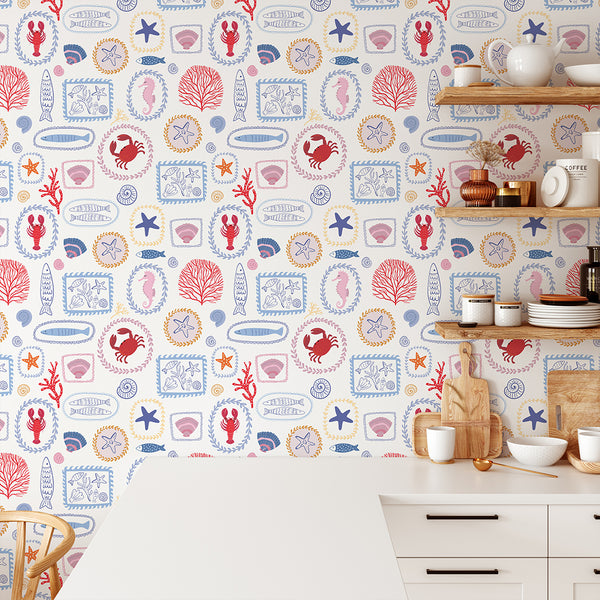 Coastal Kitchen Tile Wallpaper CC360