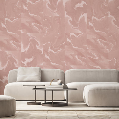 Pink Marble Squares Wall Mural AM032
