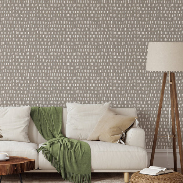 White & Beige Strokes Wallpaper W020 - CostaCover - Peel and stick Removable Wallpaper - Abstract - abstract lines - abstract wall art