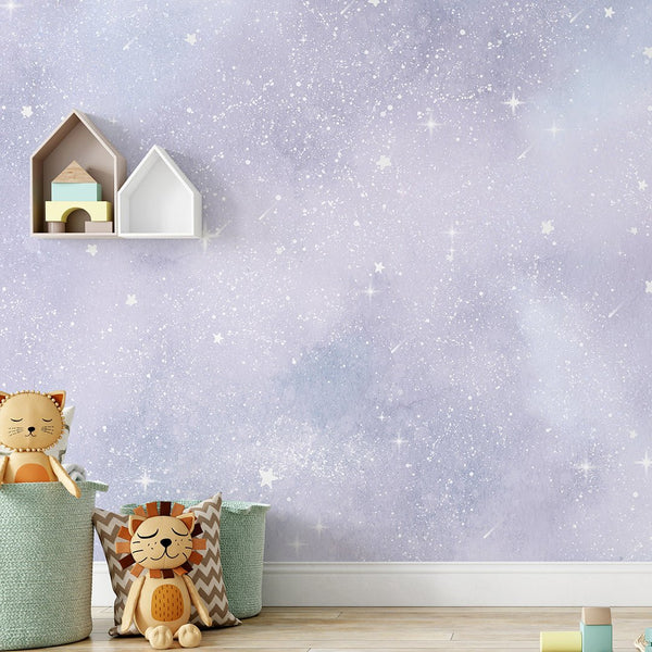 Light Purple Galaxy Wall Mural SM094 - CostaCover-Peel and stick Removable Wallpaper-Abstract-abstract wall art-abstract wallpaper