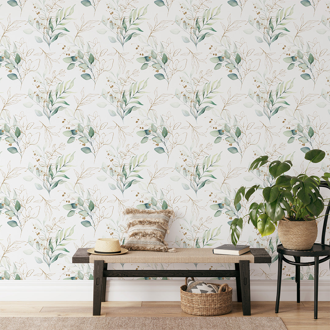 Green Eucalyptus Leaves Wallpaper CC228